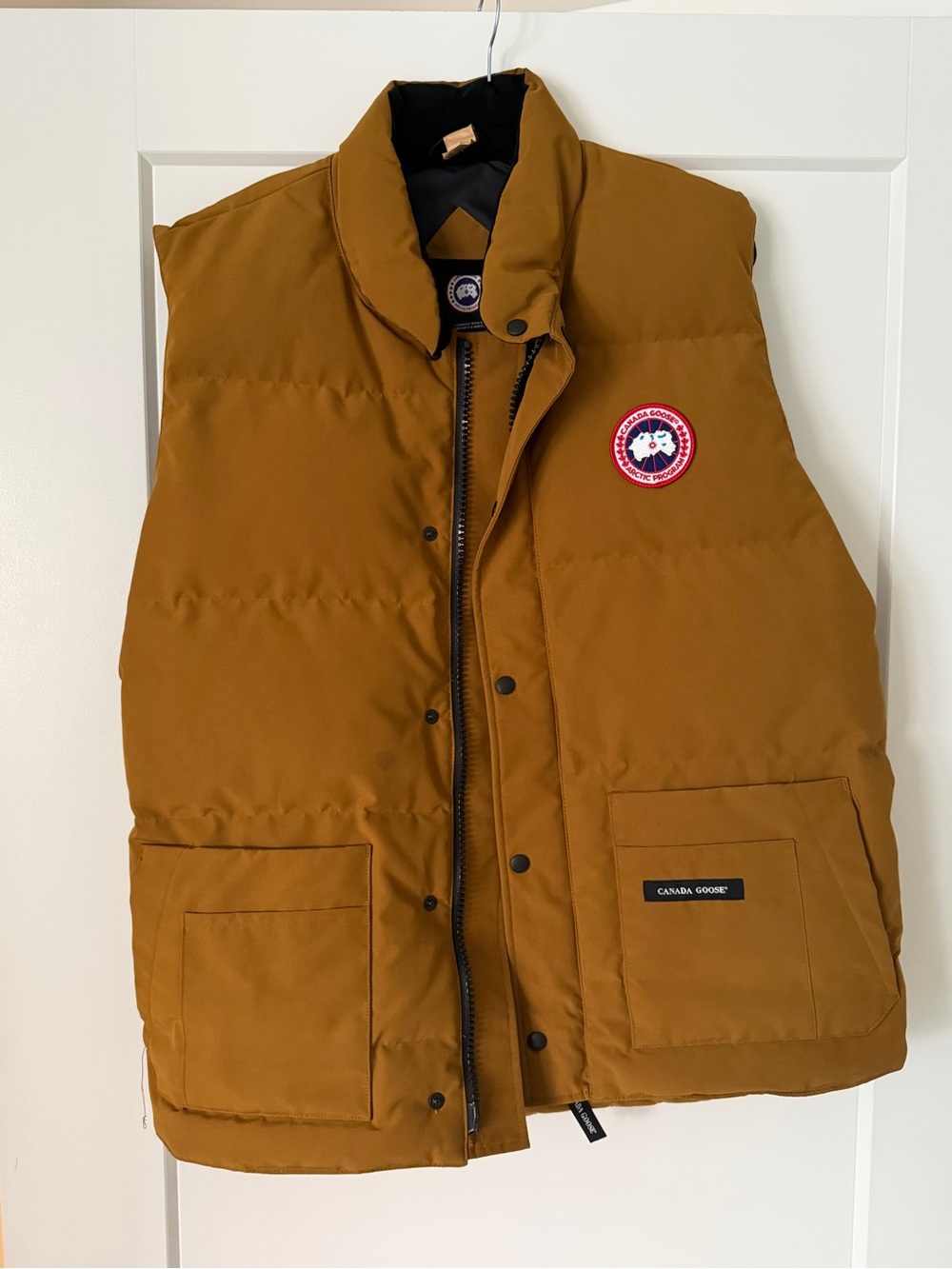 Canada Goose Men’s XL Freestyle Down Vest Tobacco Brown Puffer Arctic Program